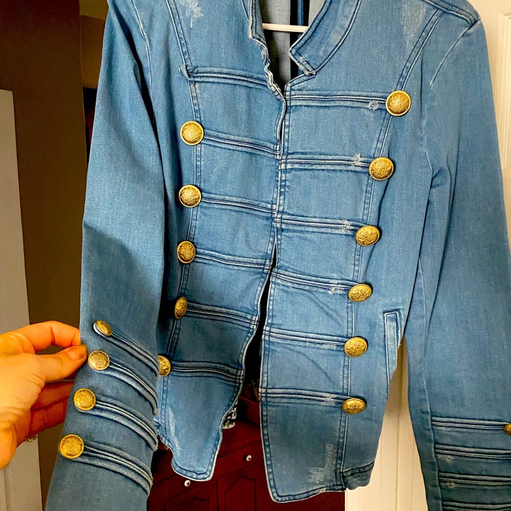 Free people military jean jacket